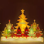 Gift For Grandma,Gift For Grandparents,Christmas,Love - Watercolor Christmas Tree - Personalized Custom Shaped Light Box