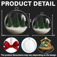Christmas,Christian,Love - We Believe Nativity Family - Personalized 3D Acrylic Ball Ornament