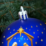 Christmas,Christian,Family - We Believe Nativity Family 2025 - Personalized Ball Ornament