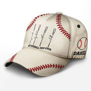 Gift For Father,Gift For Grandpa,Baseball,Non-Eng,Icon,Proud - We Caught The Best Dad Baseball Bat - Personalized Classic Cap