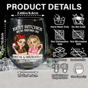 We Go Together Like Drunk And Disorderly - Personalized Stemless Wine Glass