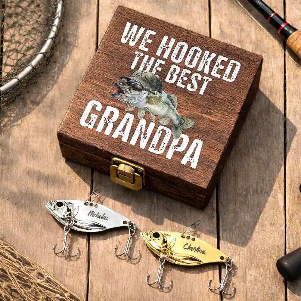customized fishing lure Personalized for Dad, Custom Engraved Lure, Father's Day Gift, Fisherman Gift, Fishing Lover Gift with Wooden Box Design Your Own Personalized Fishing