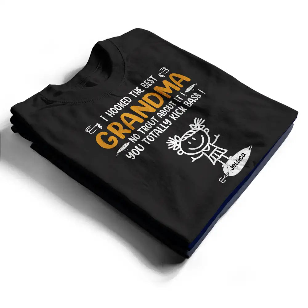 Gift For Father, Gift For Grandpa, Funny, Fishing - We Hooked The Best Dad Fishing - Personalized T Shirt
