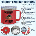 Gift For Father,Fishing,Humorous,Icon - We Hooked The Best Dad Grandpa - Personalized 14oz Stainless Steel Tumbler With Handle