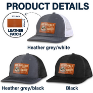 Gift For Father, Fishing, Humorous, Icon - We Hooked The Best Dad Grandpa - Personalized Leather Patch Hat