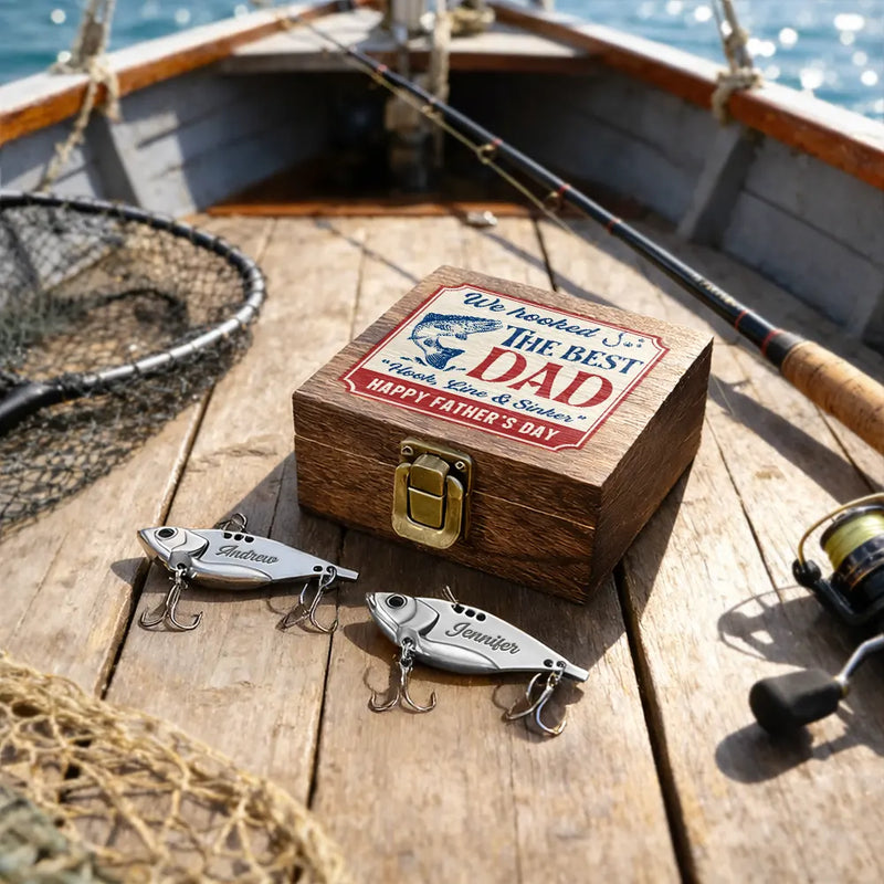 custom fishing lures father& 39 We Hooked The Best Dad Grandpa
