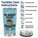 Gift For Husband,Gift For Men,Gift For Yourself,Gift For Grandpa,Gift For Father,Fishing,Icon,Humorous - We Hooked The Best Dad Grandpa - Personalized Tumbler