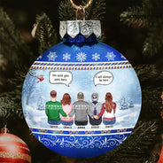 Family,Christmas,Memorial,Sad - We Miss You - Personalized Ball Ornament