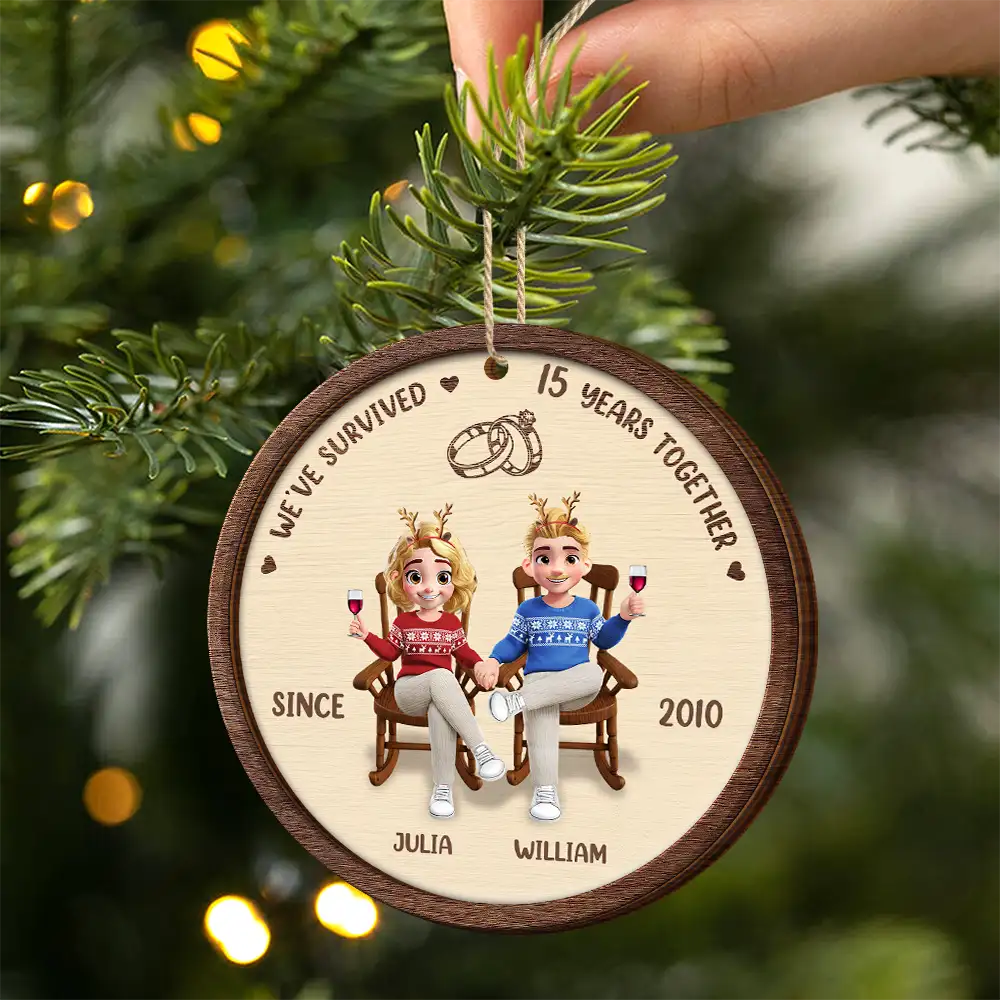 Christmas, Gift For Couples, Happy - We Still Do After All These Years - Personalized 2-Layered Wooden Ornament