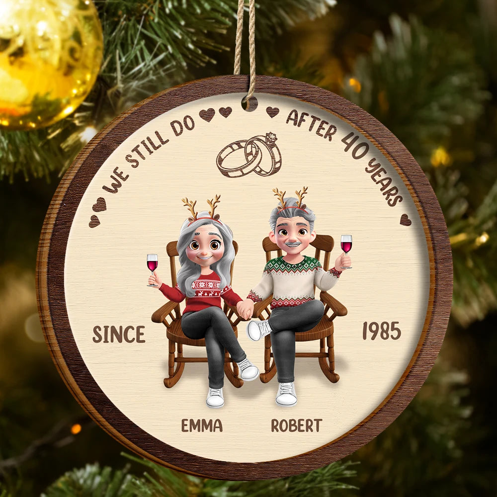 We Still Do After All These Years - Personalized 2-Layered Wooden Ornament
