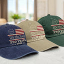 Independence Day,America 250th,Gift For Yourself,Happy,No Custom,Gift For Women,Gift For Men - We The People 250 Years 1776 - Vintage Washed Denim Cap