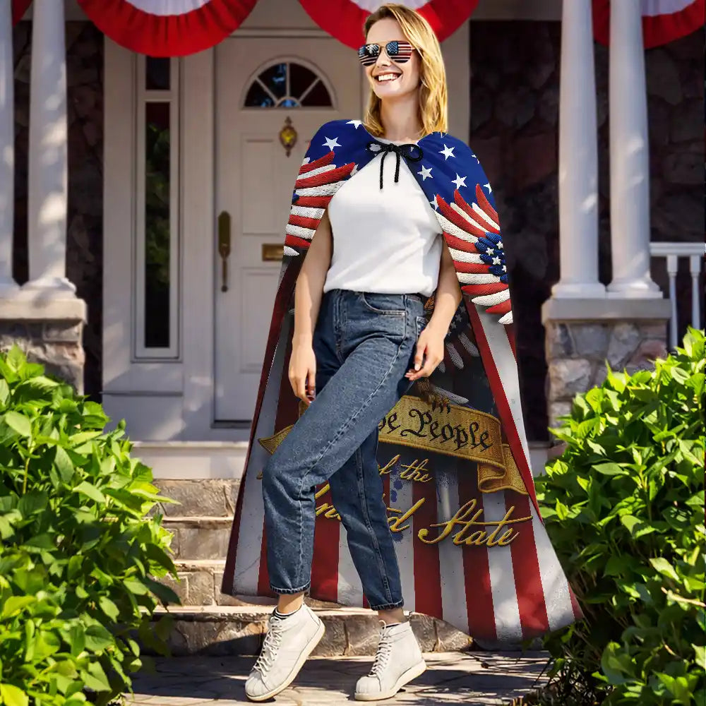 Independence Day,Gift For Husband,Gift For Boyfriend,Gift For Women,Gift For Men,Happy - We The People Patriotic Eagle - Personalized Costume Cape