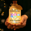 Old Best friends,Gift For Women,Funny,Top Market - We'll Be Friends Until We're Old And Senile - Personalized Short Bottle Light