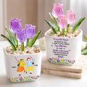 We'll Be Friends Until We're Old And Senile - Personalized Glass Flower Plant Pot