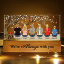 Love,Memorial,Family,Parents,Gift For Grandparents,Gift For Sibling - We're Always With You Memorial Family - Personalized Rectangle LED Light
