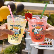 Summer, Camping, Gift For Bestie, Humorous, Icon - We're Drunks We Go Camping - Personalized Frosted Cups