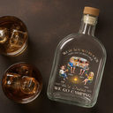 Campsite, Camping, Gift For Bestie, Funny - We're Drunks We Go Camping - Personalized Whiskey Bottle