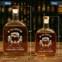 Campsite, Camping, Gift For Bestie, Funny - We're Drunks We Go Camping - Personalized Whiskey Bottle