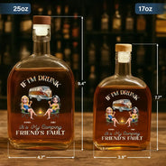 Campsite, Camping, Gift For Bestie, Funny - We're Drunks We Go Camping - Personalized Whiskey Bottle