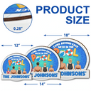 Family,Poolside,Happy - We're In The Pool Family - Personalized Custom Shaped Wood Sign