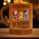 Gift For Grandparents, Happy - We're Yours No Returns - Personalized Wooden Mug