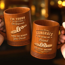 Gift For Father,Happy,Gift For Grandpa - We're Yours No Returns Or Refunds Wood Hand Punch - Personalized Wooden Mug