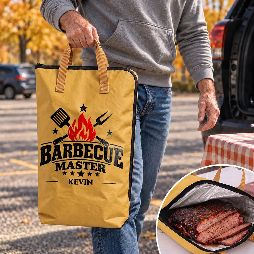 Christmas,Custom Text,Gift For Father,Gifts For Him,Grateful,Grilling,Top Market - Grilling Master, BBQ Grilling Gift For Dad, Husband, Boyfriend - Personalized With Name BBQ Blanket