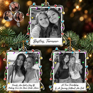 Christmas,Custom Photo,Gift For Cousin,Gift For Sibling,Gift For Sister,Sentimental,Top Market,Upload Full Photo - Christmas Gift For Sisters - Personalized Custom Photo Polaroid Acrylic Ornament
