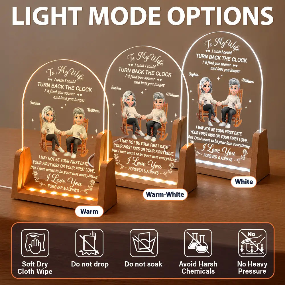 Anniversary, Christmas, Gift For Couples, Gift For Wife, Gifts For Her, Romantic, Vector - Anniversary Gift For Couples - Personalized To My Wife Night Light
