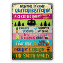 Welcome To Camp Proudly Serving Camping - Personalized Custom Classic Metal Signs