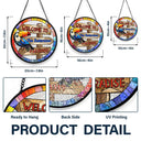 Gift For Couples,Gift For Wife,Gift For Husband,Gift For Boyfriend,Gift For Girlfriend,Gift For Yourself,Family,Summer,Beach - Welcome To Paradise - Personalized Stained Glass Window Hanging Suncatcher