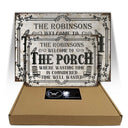 Welcome To The Porch Where Wasting Time - Outside Decor - Personalized Custom Classic Metal Signs