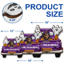 Halloween,Pet Lovers,Cat Lovers - Welcome Foolish Mortals - Personalized Custom Shaped Wood Sign