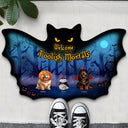 Halloween,Funny,Pet Lovers - Welcome Foolish Mortals Pet Halloween - Personalized Custom Shaped Doormat
