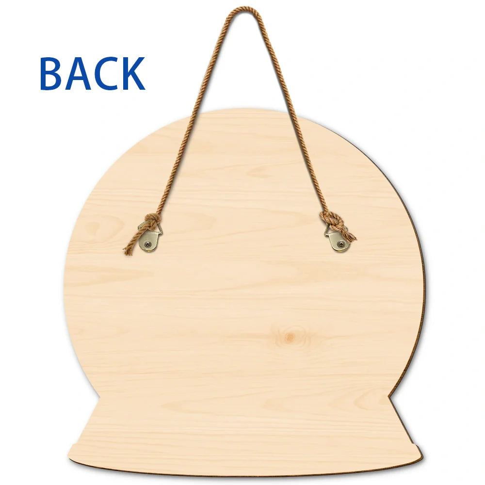 Welcome Home We're Waiting At The Door - Personalized Custom Shaped Wood Sign