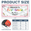 Teacher, Playful, Back To School, Custom Text - Welcome To Kindergarten Back To School - Personalized Horizontal Banner
