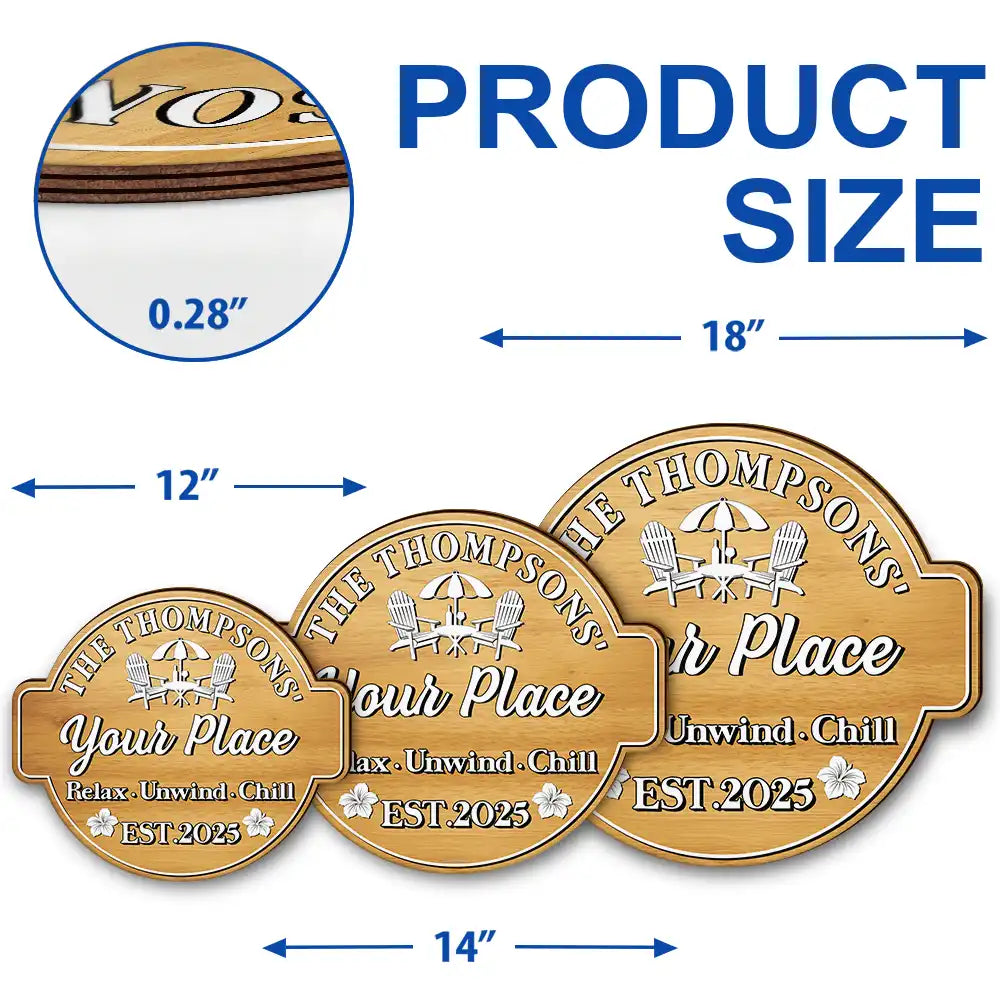 Backyard,Old Couples,Summer,Happy - Welcome To Our Backyard Oasis - Personalized Custom Shaped Wood Sign