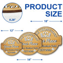 Backyard,Old Couples,Summer,Happy - Welcome To Our Backyard Oasis - Personalized Custom Shaped Wood Sign