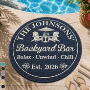 Poolside,Outdoor Decor,Summer,Top Market,Family,Cozy,Custom Text - Welcome To Our Poolside Paradise - Personalized Custom Shaped Doormat