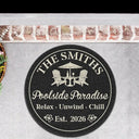 Poolside,Outdoor Decor,Summer,Top Market,Family,Cozy,Custom Text - Welcome To Our Poolside Paradise - Personalized Custom Shaped Doormat