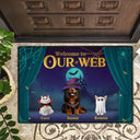 Halloween,Pet Lovers,Pet Mom,Pet Dad - Welcome To Our Web - Personalized Doormat