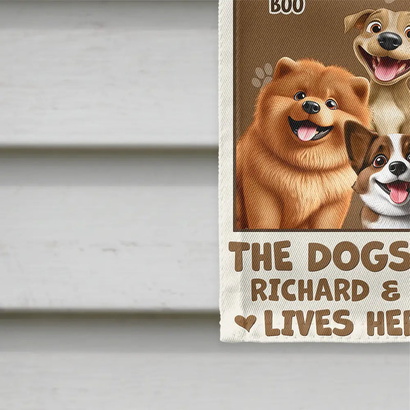 Dog Lovers,Pet Lovers,Funny - Welcome To The Dog House - Personalized Flag
