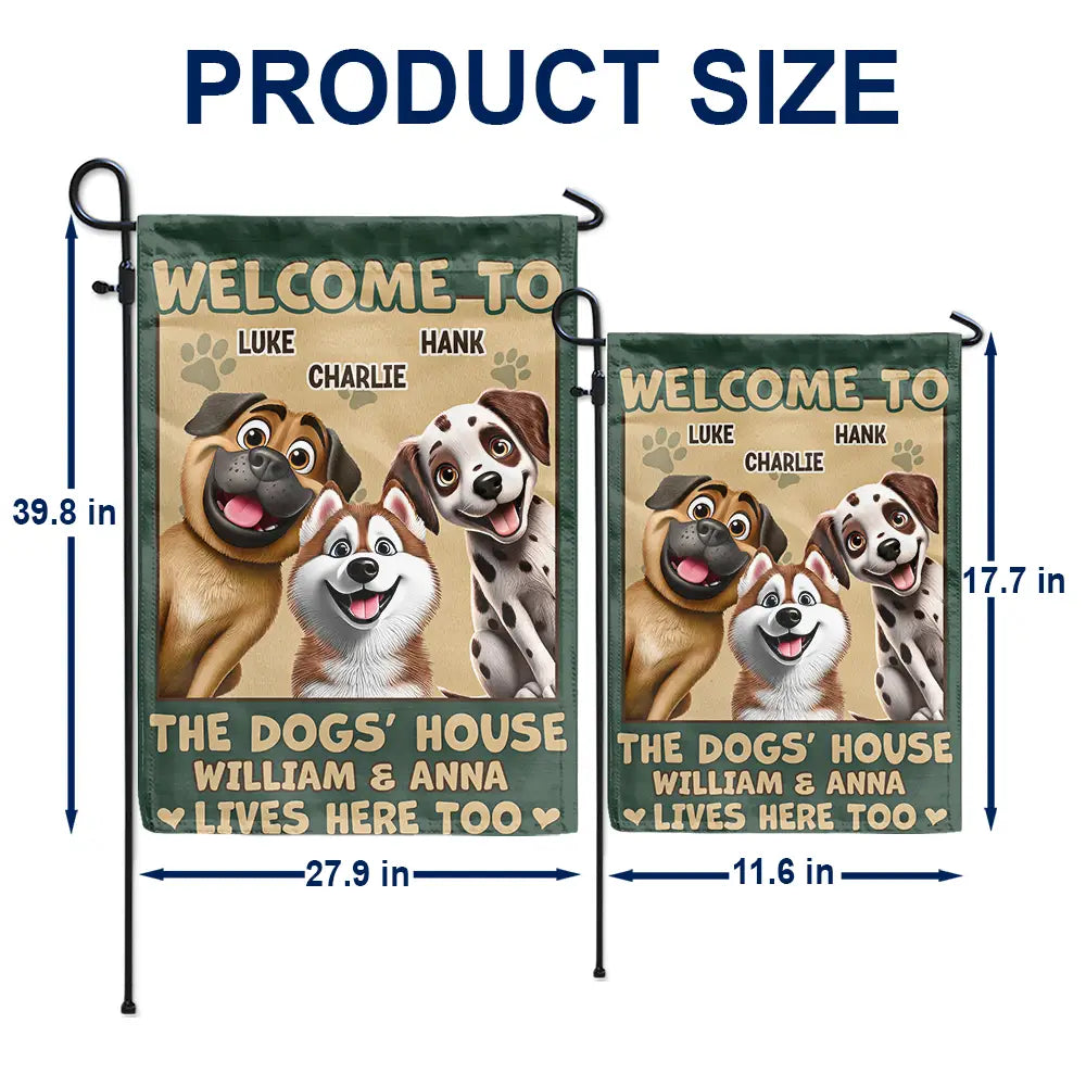 Dog Lovers,Pet Lovers,Funny - Welcome To The Dog House - Personalized Flag