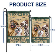Dog Lovers,Pet Lovers,Funny - Welcome To The Dog House - Personalized Flag