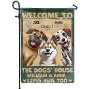 Dog Lovers,Pet Lovers,Funny - Welcome To The Dog House - Personalized Flag