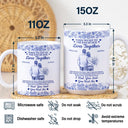 Wedding Anniversary, Gift For Couples, Gift For Husband, Gift For Wife, Happy - When We Get To The End Of Our Lives Together Toile Couple - Personalized White Edge-to-Edge Mug