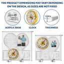 Wedding Anniversary,Gift For Couples,Gift For Husband,Gift For Wife,Happy - When We Get To The End Of Lives Couple - Personalized Acrylic Desk Clock