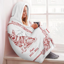 Christmas, Sad, Gift For Women, Gift For Men, Pet Lovers, Pet Mom, Pet Dad - When You Miss Me Memorial Dog Toile - Personalized Wearable Hooded Blanket