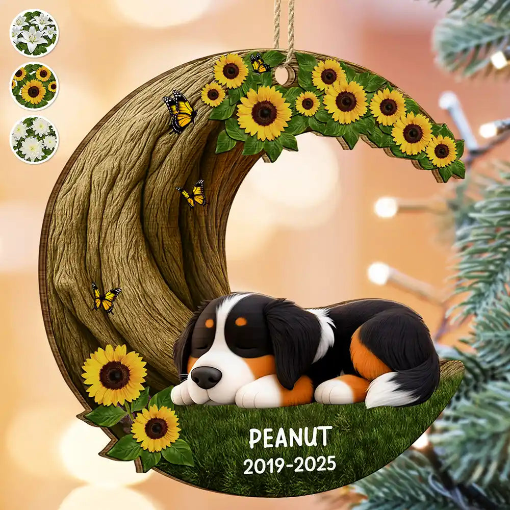 Where Memories Bloom Beneath The Crescent Tree - Personalized Custom Shaped Wooden Ornament