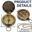 Gift For Women, Gift For Men, Happy, Gift For Yourself - Wherever Your Journey In Life - Personalized Engraved Brass Compass